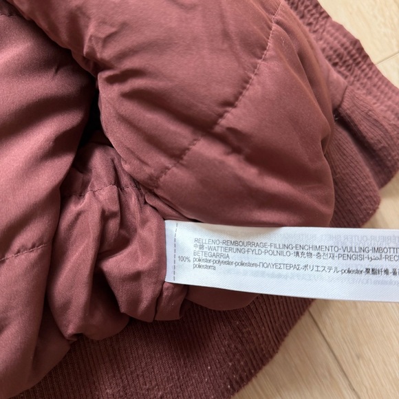 Zara | Brown Cropped Puffer Vest - Picture 4 of 4